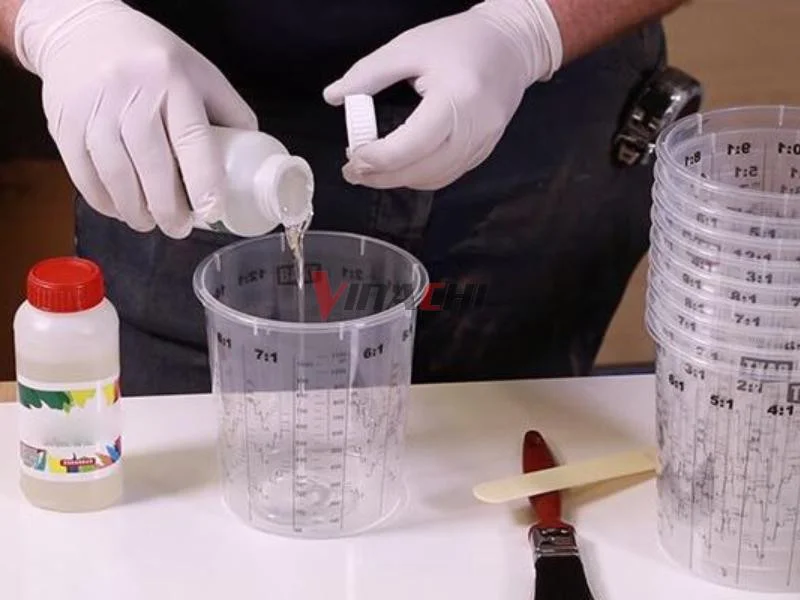 Cách pha và đổ keo epoxy